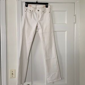 J Crew Hipstrung White Jeans